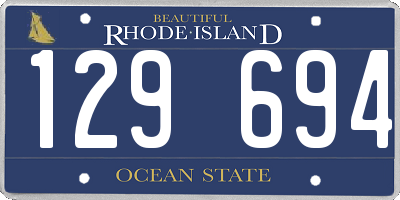 RI license plate 129694