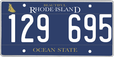 RI license plate 129695