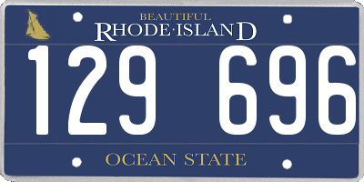 RI license plate 129696
