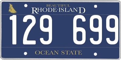 RI license plate 129699