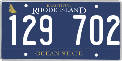 RI license plate 129702