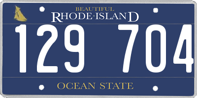 RI license plate 129704