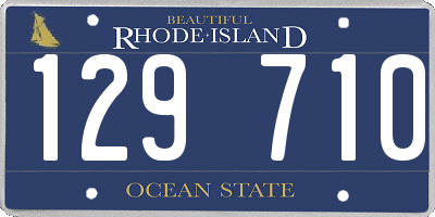 RI license plate 129710