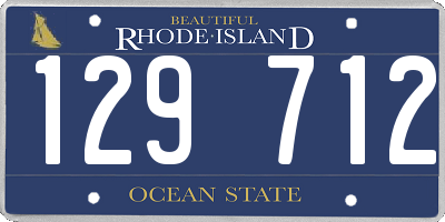 RI license plate 129712