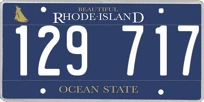 RI license plate 129717