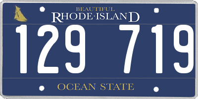 RI license plate 129719