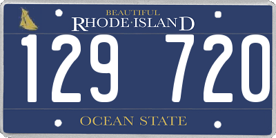 RI license plate 129720