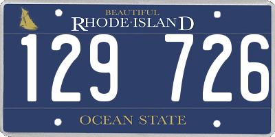 RI license plate 129726