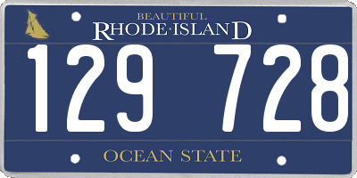 RI license plate 129728