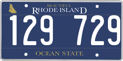 RI license plate 129729