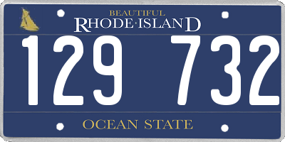 RI license plate 129732