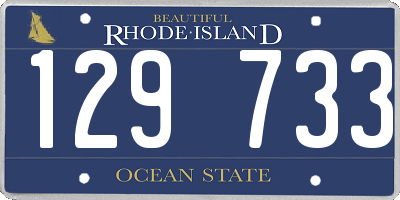RI license plate 129733