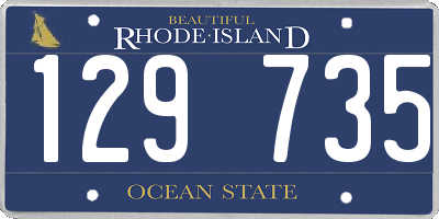 RI license plate 129735