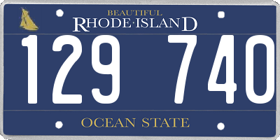 RI license plate 129740