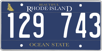 RI license plate 129743