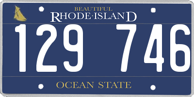 RI license plate 129746