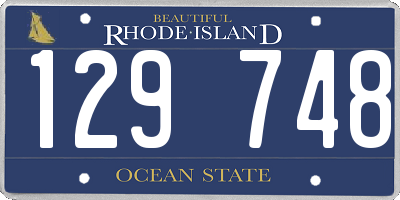 RI license plate 129748