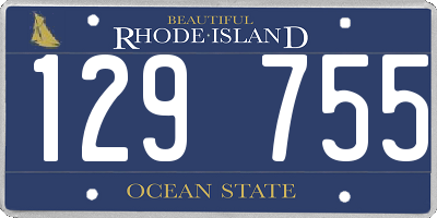 RI license plate 129755