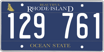 RI license plate 129761