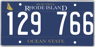 RI license plate 129766
