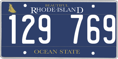RI license plate 129769