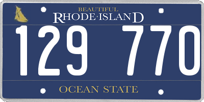 RI license plate 129770