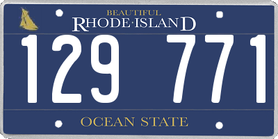 RI license plate 129771