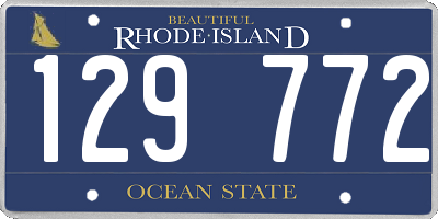 RI license plate 129772