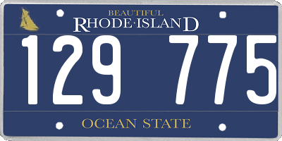 RI license plate 129775