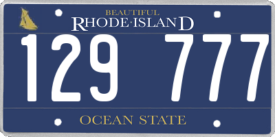 RI license plate 129777