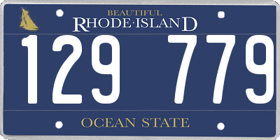RI license plate 129779