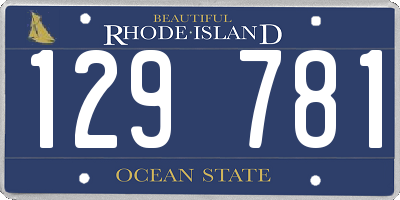 RI license plate 129781