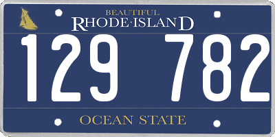 RI license plate 129782