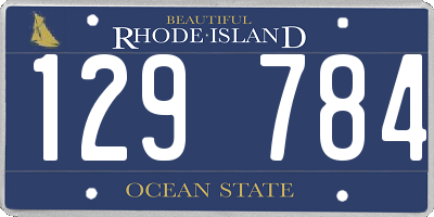 RI license plate 129784