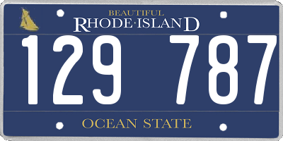RI license plate 129787