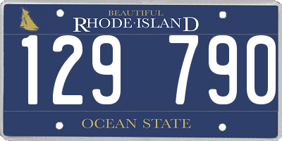 RI license plate 129790