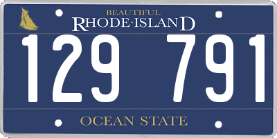 RI license plate 129791
