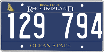 RI license plate 129794