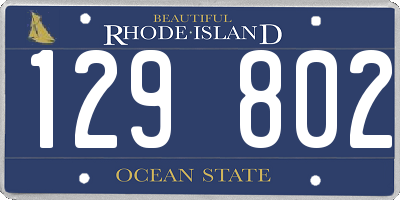 RI license plate 129802