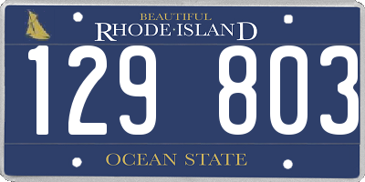 RI license plate 129803