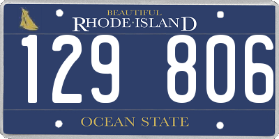 RI license plate 129806