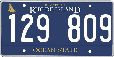 RI license plate 129809