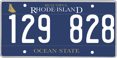 RI license plate 129828