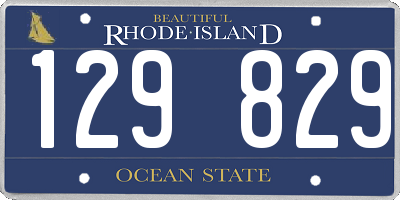 RI license plate 129829