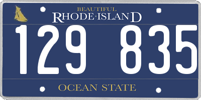 RI license plate 129835