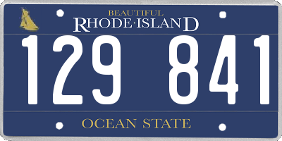 RI license plate 129841