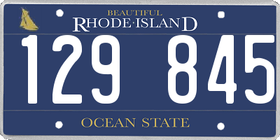 RI license plate 129845