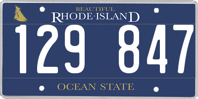 RI license plate 129847