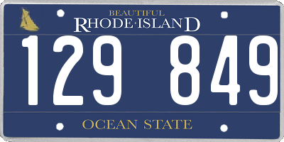 RI license plate 129849