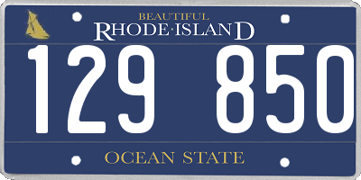 RI license plate 129850